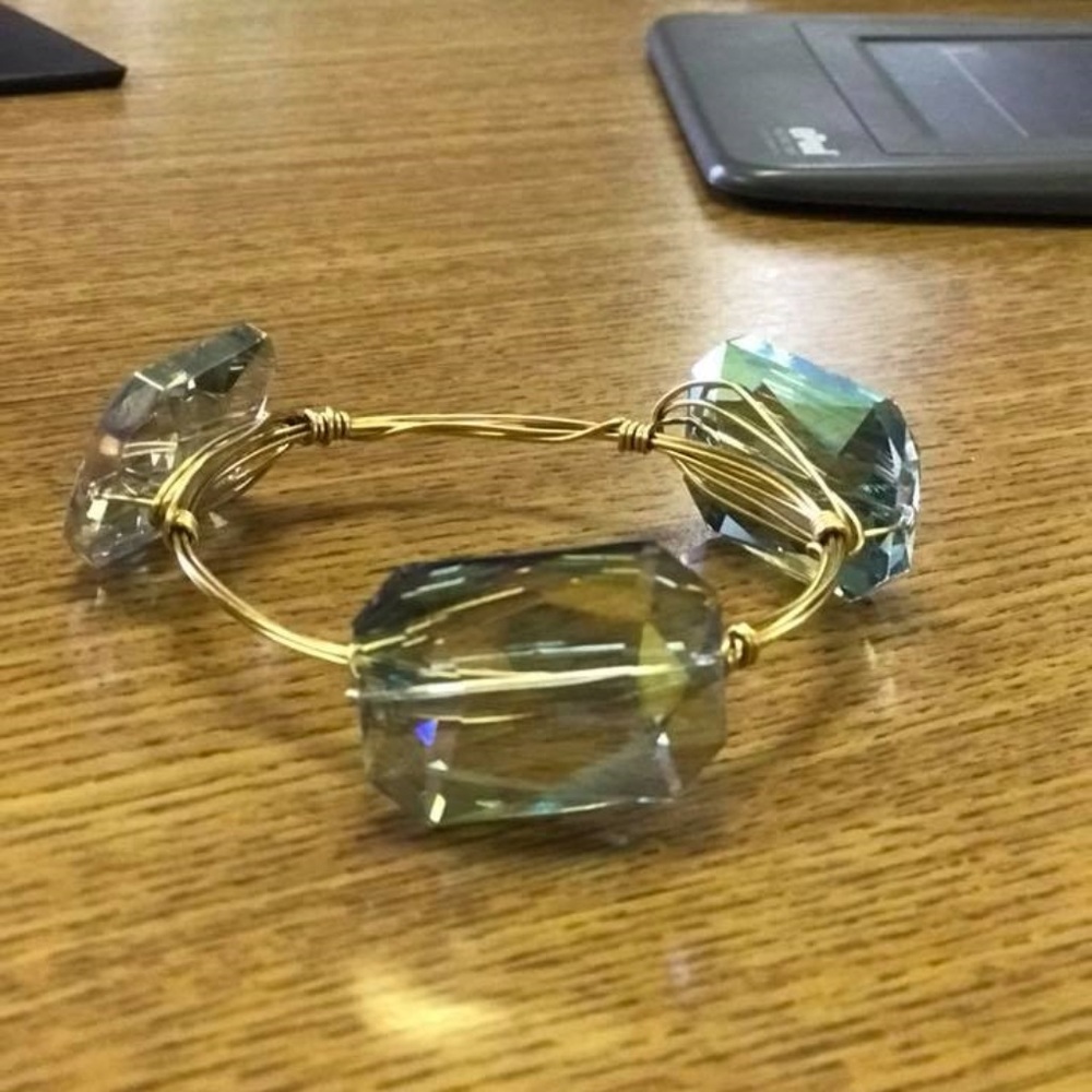 bourbon & boweties inspired wire wrapped bracelet